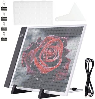 133 Stuks Diy Diamonds Schilderen Gereedschap En Accessoires Kits Met A4 Tracing Light Box Multi-Size Diamanten Pen Lade kits 9stk tools reeks