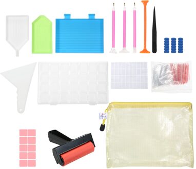 133 Stuks Diy Diamonds Schilderen Gereedschap Kits Met A4 Tracing Light Box Multi-Size Diamanten Pen 28 Slots Borduurwerk doos zonder A4 Board
