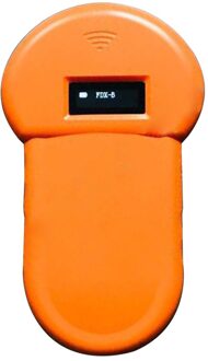 134.2Khz Oled-scherm Lage Frequentie Ingebouwde Buzzer Animal Id Reader Tracking Microchip Scanner Usb Oplaadbare Iso FDX-B abs Oranje