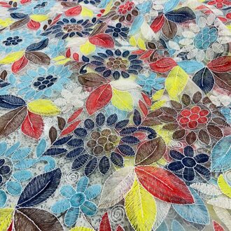 135*100Cm Kleurrijke Lady Girl Proml Jurk Applique Diy Hoofdtooi Sjaal Veil Geborduurde Lace Stof Patch Gordijn Zakken gratis