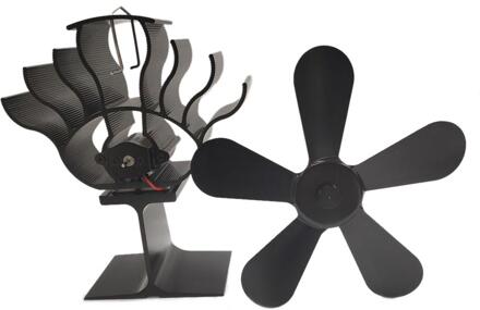 135*103*197MM Kachel Fan 5 Blade Haard Ventilator Warmte Aangedreven Hout Brander Fan Vriendelijke Rustig Thuis efficiënte Warmteverdeling