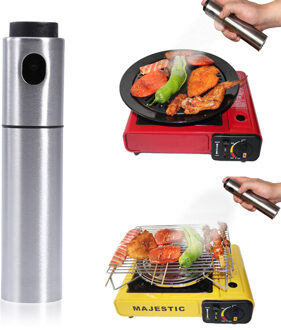 135 ML Zilver Olie Spuitbusfles Rvs Olive Azijn Pot Olie Dispenser BBQ Koken Tool Keuken Gadgets