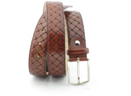 1363 03-cognac braided - maat 120 Bruin
