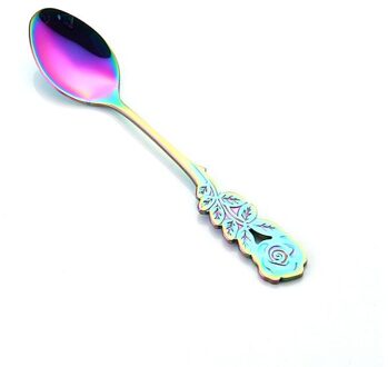13Cm Rose Bloem Koffie Lepel Roestvrij Creatieve Koffielepel Theelepel Dessert Snack Scoop Ijs Mini Kitchentableware 4