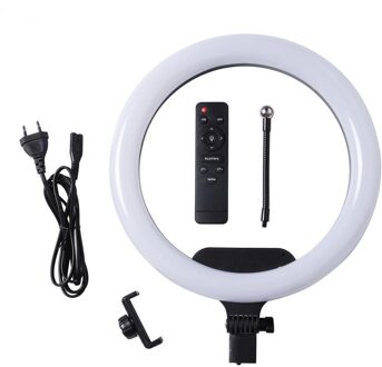 13Inch Foto Studio Verlichting Led Ring Licht 33Cm Remote Fotografie Dimbare Ring Lamp Met Statief Voor Video, make-Up wit