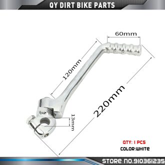 13Mm 16Mm Gat Kick Start Hendel Start Pedaal Voor 50cc 70cc 90cc 110cc 125cc 140cc 150cc 160cc Kayo ssr Sdg Bse Vuil Pit Bike wit Holes 13mm