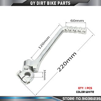 13Mm 16Mm Gat Kick Start Hendel Start Pedaal Voor 50cc 70cc 90cc 110cc 125cc 140cc 150cc 160cc Kayo ssr Sdg Bse Vuil Pit Bike wit Holes 16mm