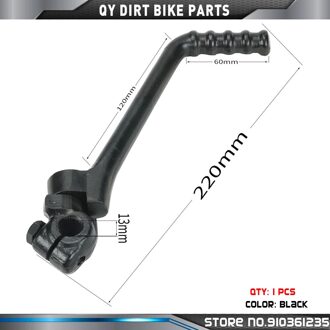 13Mm 16Mm Gat Kick Start Hendel Start Pedaal Voor 50cc 70cc 90cc 110cc 125cc 140cc 150cc 160cc Kayo ssr Sdg Bse Vuil Pit Bike zwart Holes 13mm
