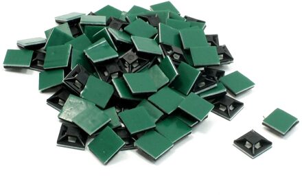 13Mm X 13Mm Plastic Cable Tie Zelfklevende Basis Zwart 100 Stuks