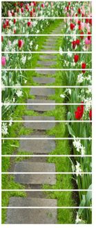 13Pcs 3D Trap Stickers Landschap Trap Sticker Keuken Sticker Verwijderbare Diy Behang Decal Trappen Decor