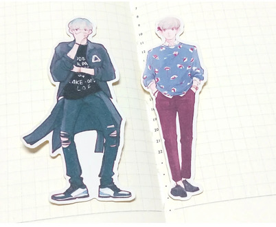 13pcs Creative cute self-made cartoon boy man stickers scrapbooking stickers/decorative sticker /DIY craft photo albums