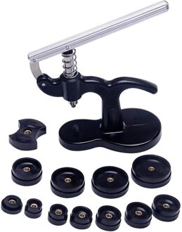 13Pcs Horloge Case Dichter Horloge Press Kit Voor Close Snap Off Horloge Back Cover zwart