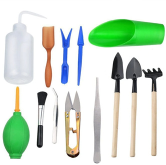 13pcs Mini Garden Hand Tools Transplanting Tools Succulent Tools Miniature Planting Gardening Tool Set