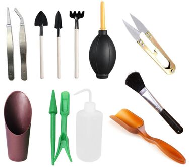 13Pcs Mini Tuin Handgereedschap Transplanteren Outdoor Bonsai Gereedschap Planten Bloem Succulent Miniatuur Tuingereedschap