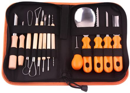 13Pcs Pompoen Carving Gereedschap Halloween Pompoen Carving Cutters Set Professionele Snijgereedschappen Diy Craft Tool