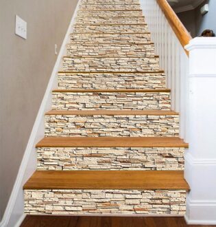 13Pcs Simulatie Steen Sticker Floor Trap Slaapkamer Woonkamer Home Decor Zelfklevende Pvc Muurstickers