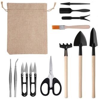 13Pcs Tuin Planten Tool Set Voor Wieden Graven Planten Transplanteren Miniatuur Fairy Tuin Planten Tuingereedschap Hand