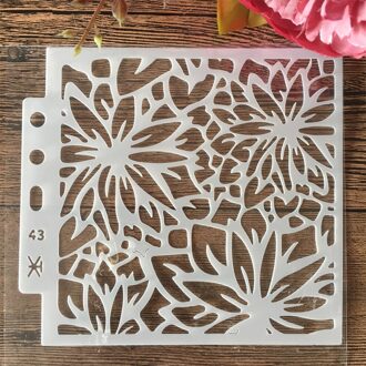 14*13Cm Grote Bloemen Diy Gelaagdheid Stencils Muur Schilderen Plakboek Kleuring Embossing Album Decoratieve Template