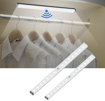 14 20 LED USB Charging Cabinet Light Magnetic Strip Closet Light Night Lamp With Motion Sensor For Kitchen Bedroom Home Lighting