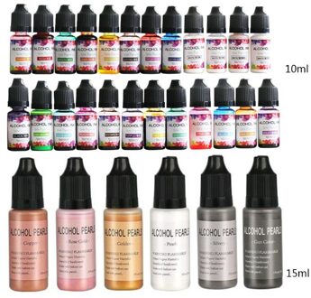 14/22/24/26/30 Kleur 10Ml Alcohol Inkt Diffusie Hars Pigment Kit Vloeibare Kleurstof dye Art Diy D 30kleur