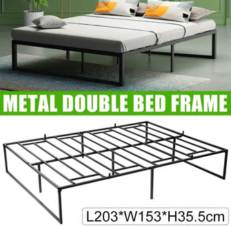 14/32Inch Tall Heavy Duty Metal Bed Frame Platform Easy Set up Platform Under Storage 550lbs Max Weight Capacity Twin Queen