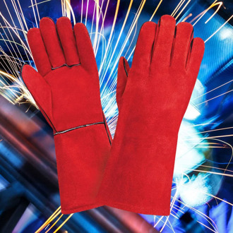 14.5" Heat Resistant Melting Furnace Gloves Long Lined Welding Gloves Fire High Temperature Protection XL Workplace Safety