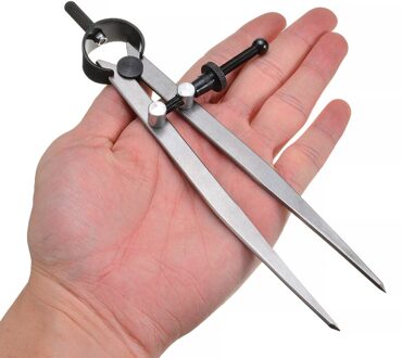 14.5cm Metalen Vleugel Divider Verstelbare Gauge Afstand 1-100mm DIY Handgemaakte Lederen Naaien Scratch Edge Creaser Roterende ambachtelijke Gereedschappen