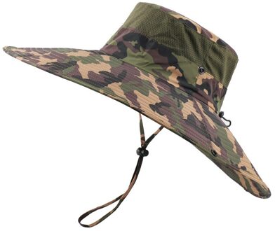 14 Cm Super Lange Brede Rand Emmer Hoed Ademend Snel Droog Mannen Vrouwen Boonie Hoed Zomer Uv Bescherming Cap Wandelen vissen Zonnehoed CP