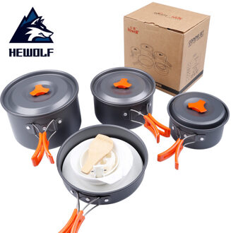 14 Delige Set Outdoor Kookgerei Set 4-5 Mensen Outdoor Camping Kachel Camping Fornuis Set Pannenset