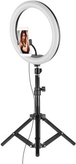 14 Inch Led Ring Licht Fill-In 168 Leds 10W 2700-5500K + Balhoofd Telefoon Houders met 50 Cm Mini Licht Zand Voor Iphone Huawei Xiaomi