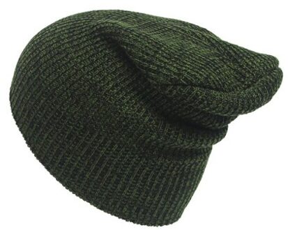 14 Kleur Unisex Sport Loopt Cap Mannen Vrouwen Mutsen Streep Gebreide Hip Hop Hoed Mannelijke Vrouwelijke Warme Winter Fitness jogging Caps leger groen