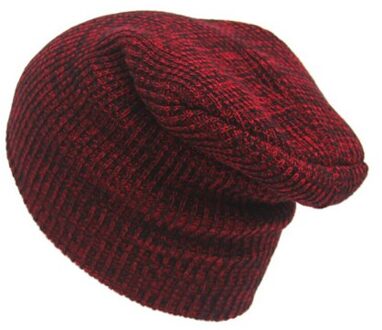 14 Kleur Unisex Sport Loopt Cap Mannen Vrouwen Mutsen Streep Gebreide Hip Hop Hoed Mannelijke Vrouwelijke Warme Winter Fitness jogging Caps wijn rood