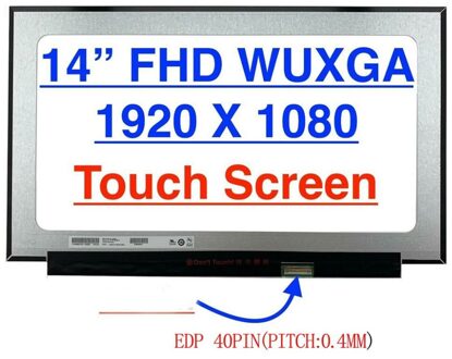 14" LED FHD Matte IPS EDP 40Pin narrow Scherm With In-cell Touch No Bracket - small