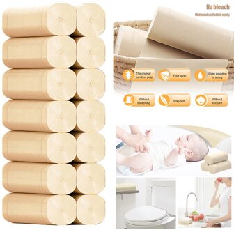 14 Rolls/Bag 4 Lagen Toiletpapier Thuis Bad Toilet Roll Paper Zachte Toiletpapier Huidvriendelijke Papier handdoeken Home Schoon Gereedschap