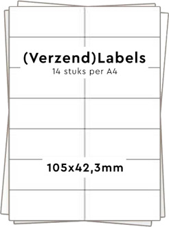 14 stickers per A4 (105x42,3mm)