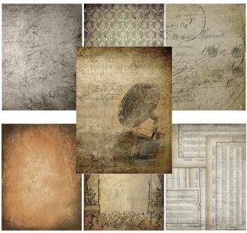 14 Stks/partij Fonograaf Retro Materiaal Papers Diy Scrapbooking Album Dagboek Decoratieve Papier Scrapbooking Papier