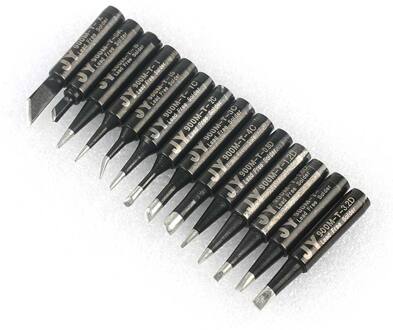 14 Stks/partij Jy Zwart Loodvrij Solderen Soldeerbout Tips 900M-T-K Voor Hakko 936 FX888/888D Saike Cxg yihua Aoyue