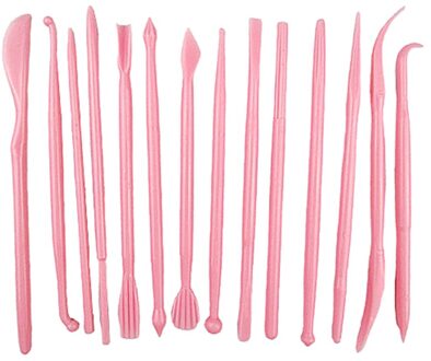 14 Stks/set Plastic Klei Beeldhouwen Set Cake Decorating Gereedschap Set Voor Vormgeven Klei Playdough Gereedschap Speelgoed Polymeer Klei Gereedschap roze