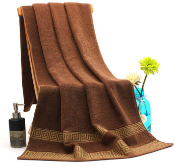 140*70Cm Zomer Effen Kleur Super Zachte Handdoek Hoge Absorberende Strandlaken Luxe Egyptisch Katoen Bad handdoeken Bruin