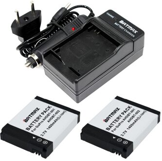1400 mAh Batterijen (2-Pack) en Oplader Kit voor GoPro HD HERO2 en GoPro AHDBT-001, AHDBT-002o Hero 2