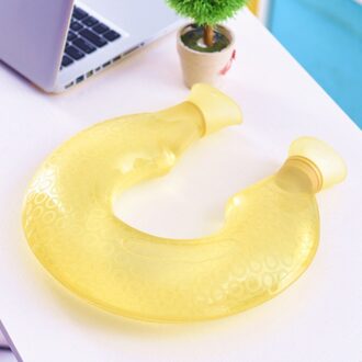 1400Ml U Vormige Coral Fleece Covers Voor Water Fles (Willekeurig Patroon) en Pvc Nek Schouder Water Injectie Warm Water Zak Wa