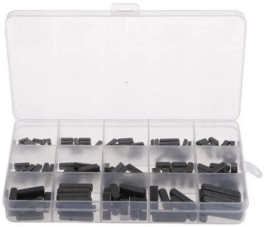 140pcs Round Ended Feather Key Parallel Drive Shaft Keys Set 8mm 10mm 12mm 16mm 20mm 25mm 30mm Hardware with Box