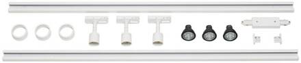 143191 Compleet railsysteem GU10 12.9 W LED Wit