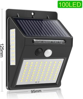 144 100 Led Solar Light Outdoor Solar Lamp Pir Motion Sensor Zonne-energie Zonlicht Straat Licht Voor Tuin Decoratie 1 stuk 100 Leds