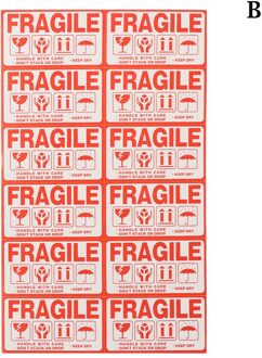 144 Stks/partij Nuttig Fragiele Waarschuwing Label Sticker 9X5 Cm Handvat Met Zorg Houden Express Label Verpakking Mark speciale Tag