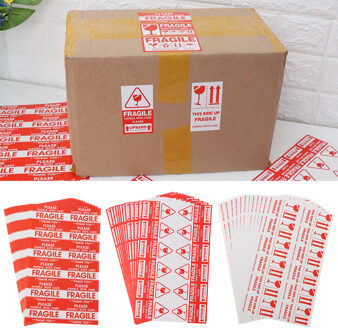 144 Stks/partij Nuttig Fragiele Waarschuwing Label Sticker 9X5 Cm Handvat Met Zorg Houden Express Label Verpakking Mark speciale Tag