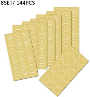 144Pcs Keuken Potten Fles Container Label Verschillende Voedsel Label Clear Stickers Op Kan Opbergdoos Item Mark