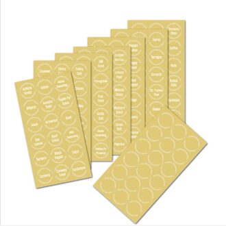 144Pcs Set Kruidkruik Label Rack Kit Revolving Kruidenrek Label Fles Sets Grote Capaciteit Kruiden Potten Kruidkruik label