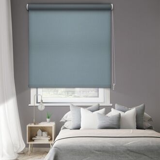 1472 Verduisterend Rolgordijn Uni Staal Blauw 210x190cm