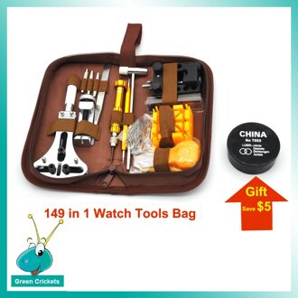 149 in 1 Horloge Gereedschapstas Professionele Horloge Case Opening Tool Horlogeband Te Passen Gereedschap Kit met O ring Waterdichte Afdichting olie